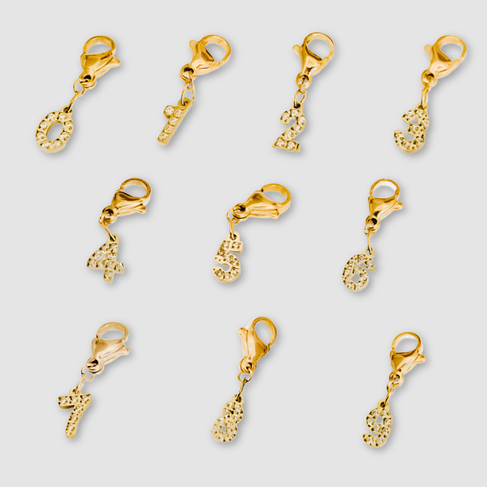 Number Charm Bar Chanelle Charms - WATERPROOF Wholesale-Charms-Pretty Simple