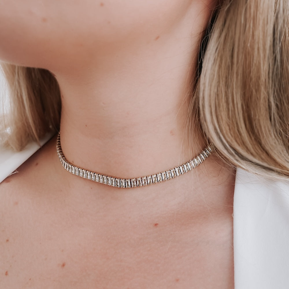 Dazed In Diamonds Choker Necklace - WATERPROOF-Necklace-Pretty Simple