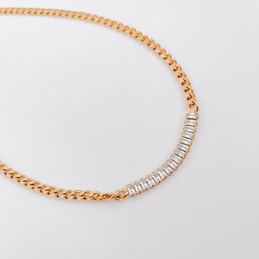 Desiree Diamond Chain Necklace - WATERPROOF Wholesale-Necklace-Pretty Simple