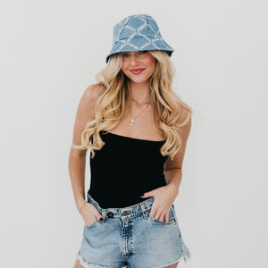 Diamond Print Bucket Hat Wholesale-Bucket Hat-Pretty Simple