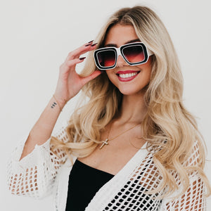 Nicolette Retro Oversized Square Sunglasses Wholesale-Sunglasses-Pretty Simple