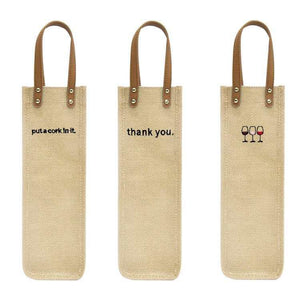 Gifted Canvas Reusable Wine Tote Wholesale-Accessories-Pretty Simple