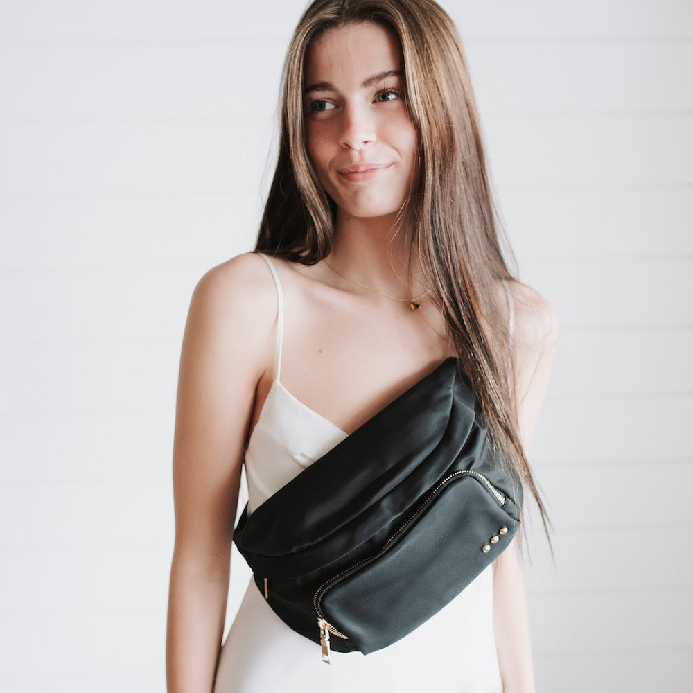 Pretty Simple Nadya Nylon Bum Bag Black