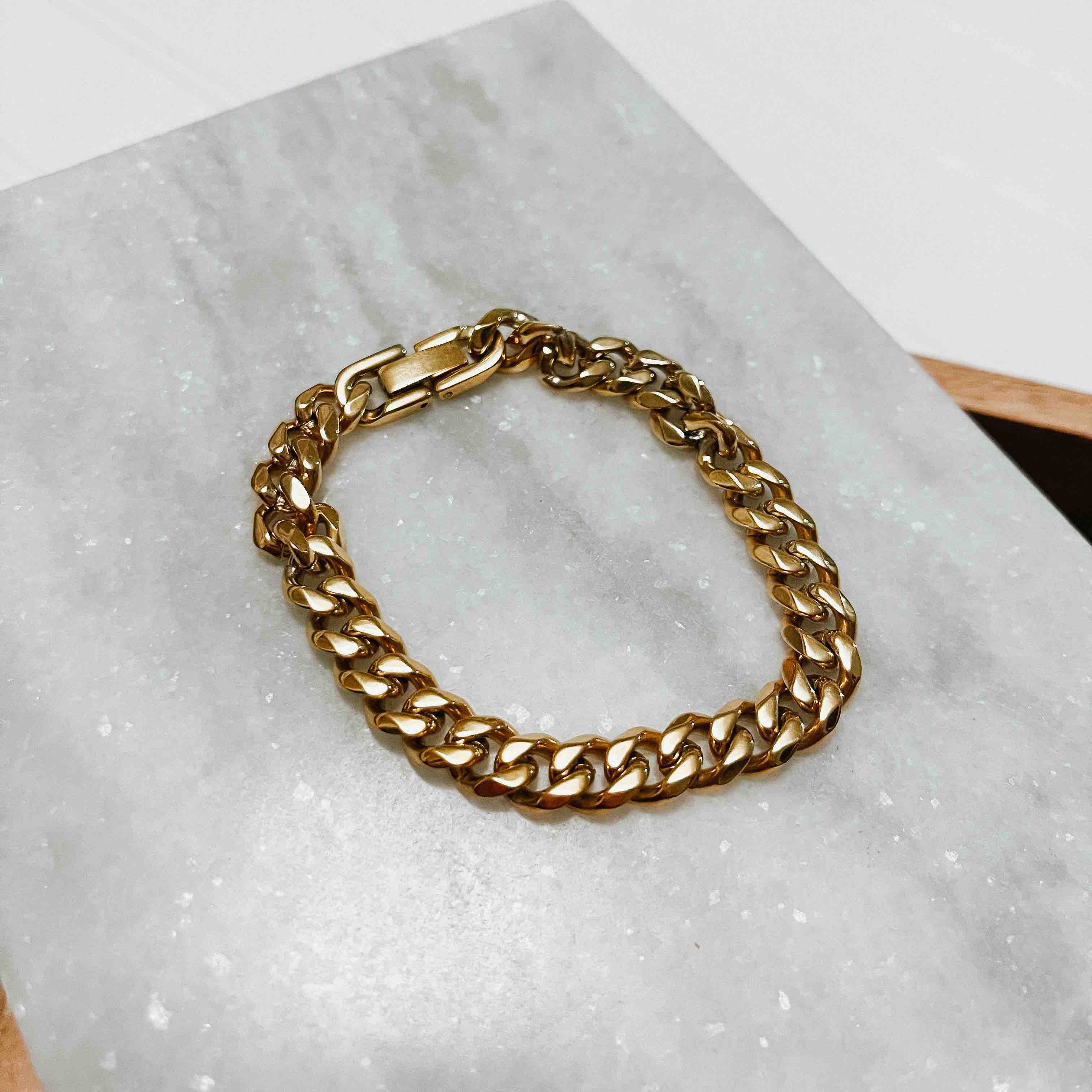 Gold chunky chain bracelet - Charlie Chain Bracelet 