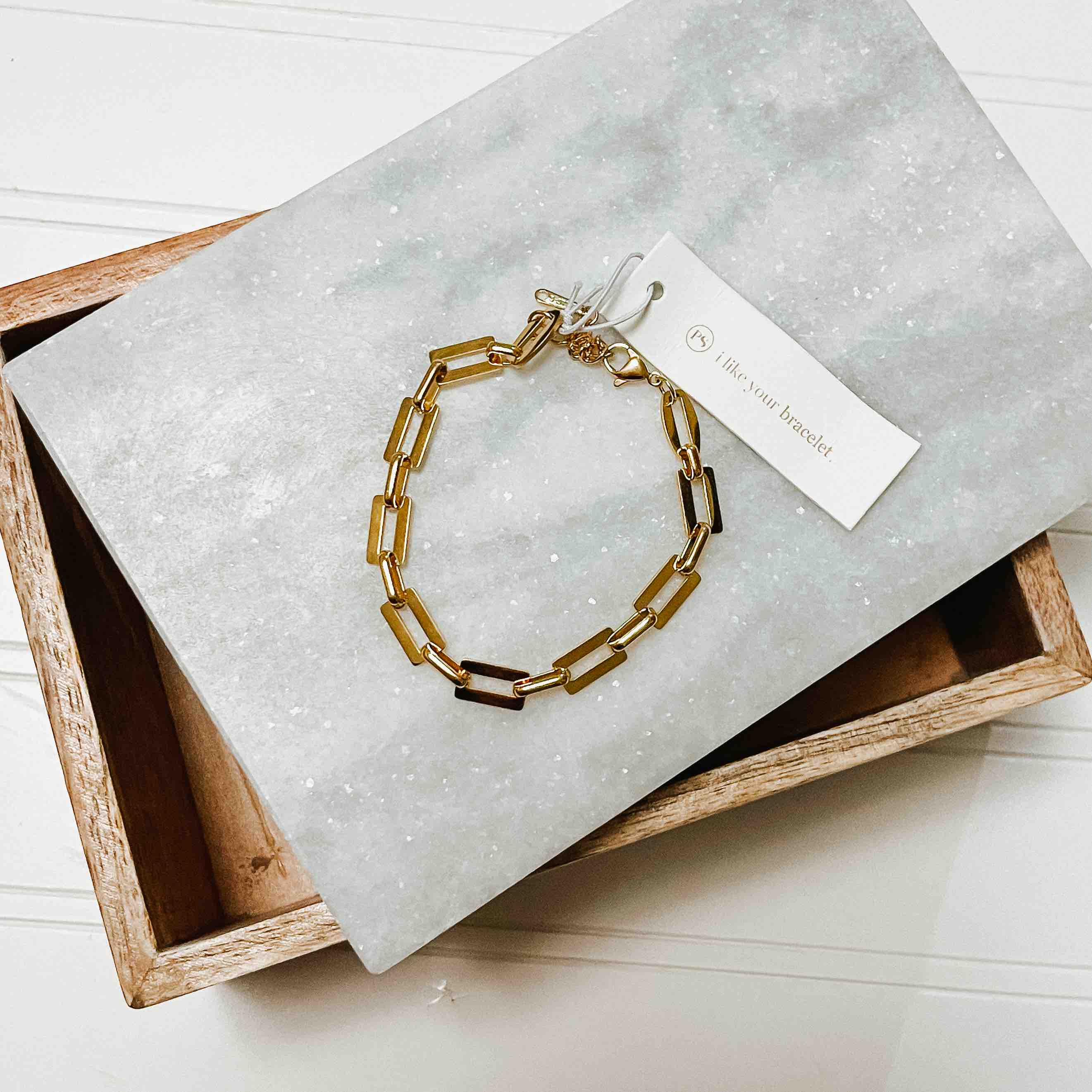 Gold linked chunky bracelet - Chelsea Chain Linked Bracelet