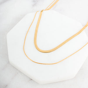 Brooke Layered Chain Necklace *WATERPROOF*-Necklace-Pretty Simple